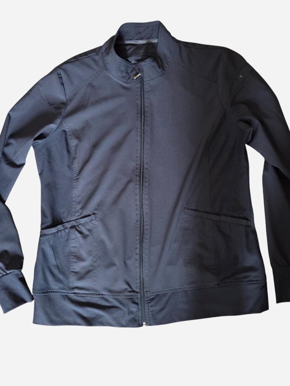 Women's iFlex By Cherokee Charcoal Grey Scrub Jacket